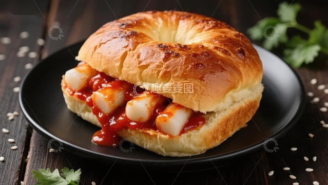 美味章鱼小丸子三明治