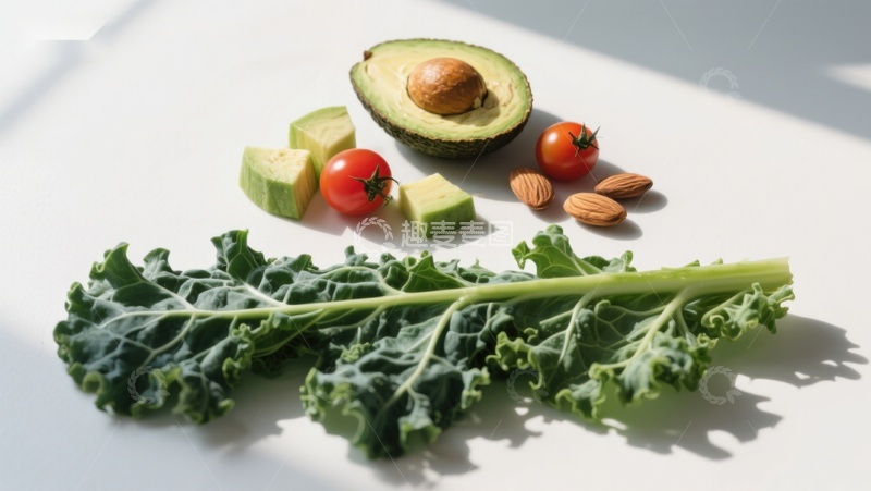 高清大图下载【趣麦麦图】新鲜蔬菜与坚果静物