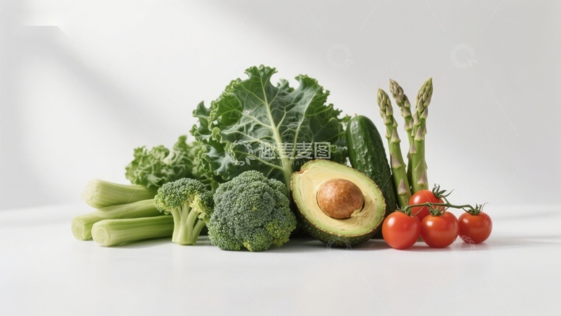 高清大图下载【趣麦麦图】新鲜蔬菜与水果组合展示
