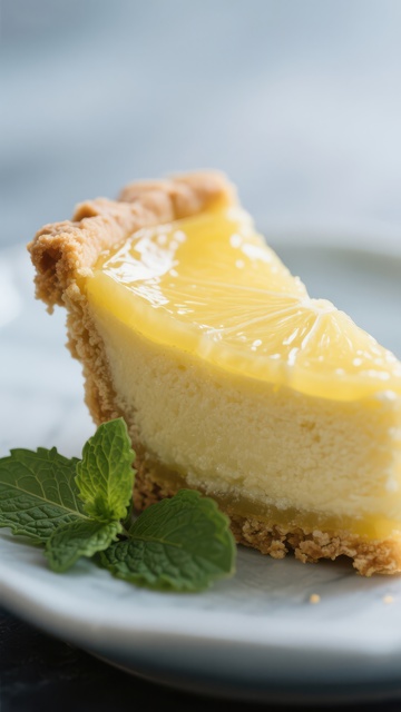 柠檬芝士蛋糕切片