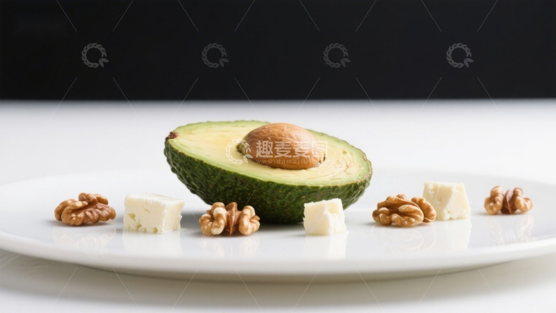 高清大图下载【趣麦麦图】牛油果与坚果奶酪摆盘