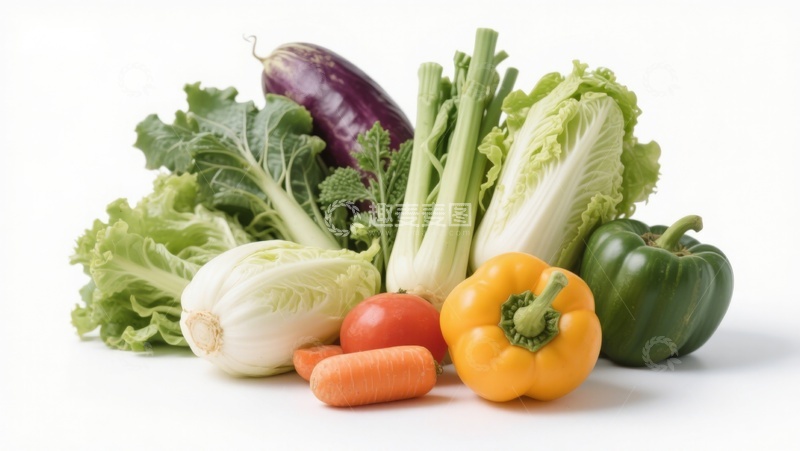 高清大图下载【趣麦麦图】新鲜蔬菜组合展示