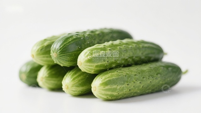 新鲜黄瓜堆叠特写