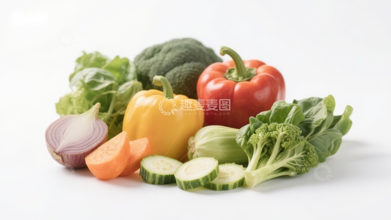 高清大图下载【趣麦麦图】新鲜蔬菜组合展示