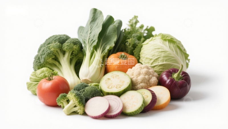 高清大图下载【趣麦麦图】新鲜蔬菜组合展示