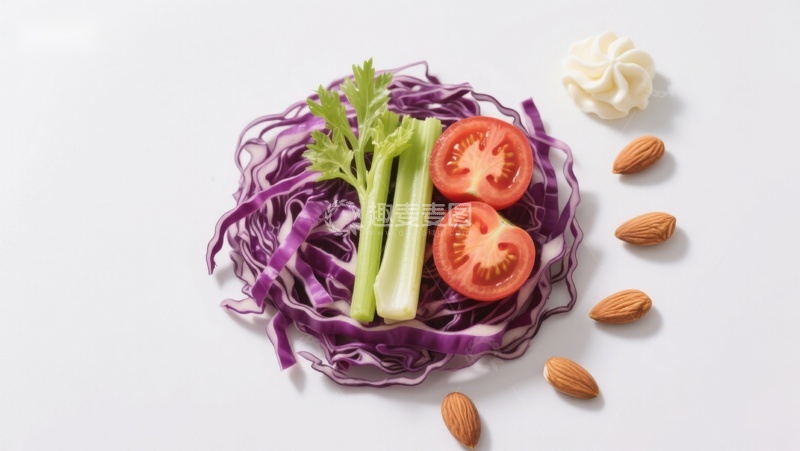 高清大图下载【趣麦麦图】紫甘蓝蔬菜拼盘摆盘