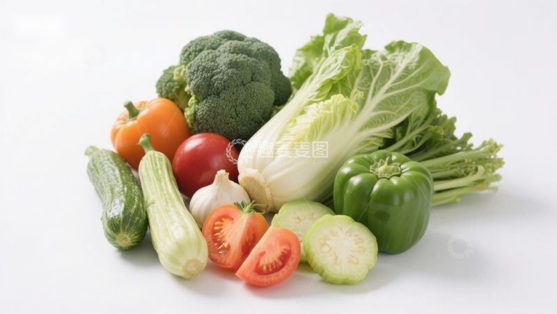 高清大图下载【趣麦麦图】新鲜蔬菜组合展示