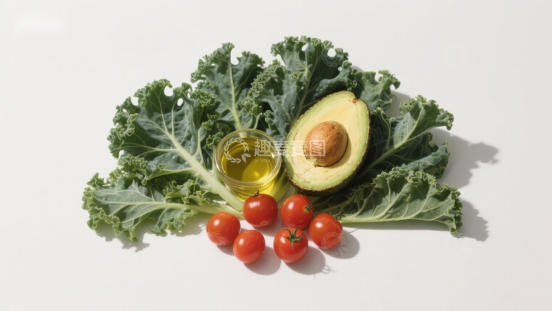 高清大图下载【趣麦麦图】新鲜蔬菜与橄榄油摆拍