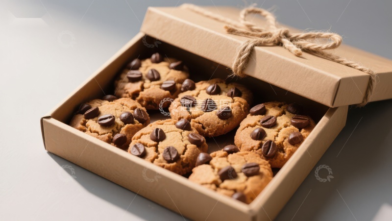 高清大图下载【趣麦麦图】巧克力豆饼干礼盒