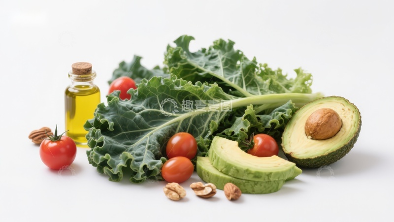高清大图下载【趣麦麦图】新鲜蔬菜与健康食材组合