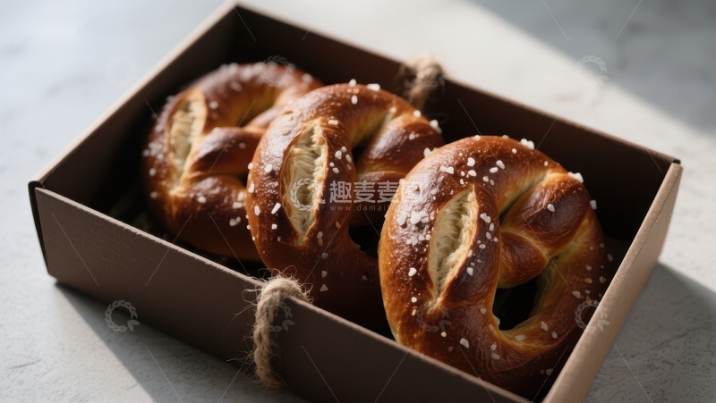 高清大图下载【趣麦麦图】盒装咸味椒盐卷饼