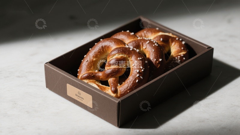 高清大图下载【趣麦麦图】盒装椒盐卷饼特写