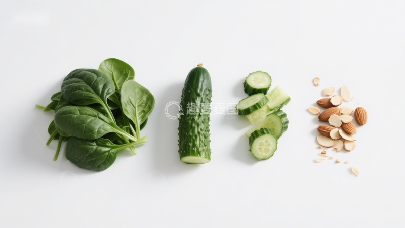 高清大图下载【趣麦麦图】新鲜蔬菜与坚果组合