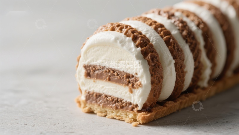 高清大图下载【趣麦麦图】奶油夹心饼干卷