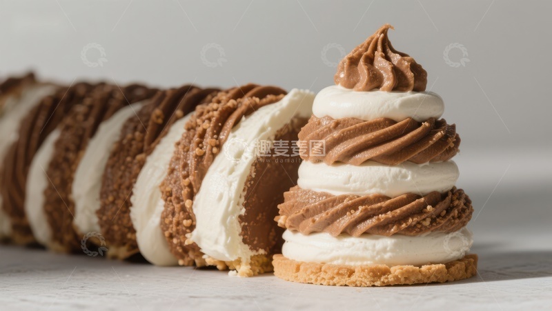 高清大图下载【趣麦麦图】奶油巧克力夹心蛋糕卷