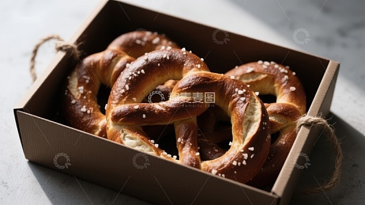 盒装椒盐卷饼特写