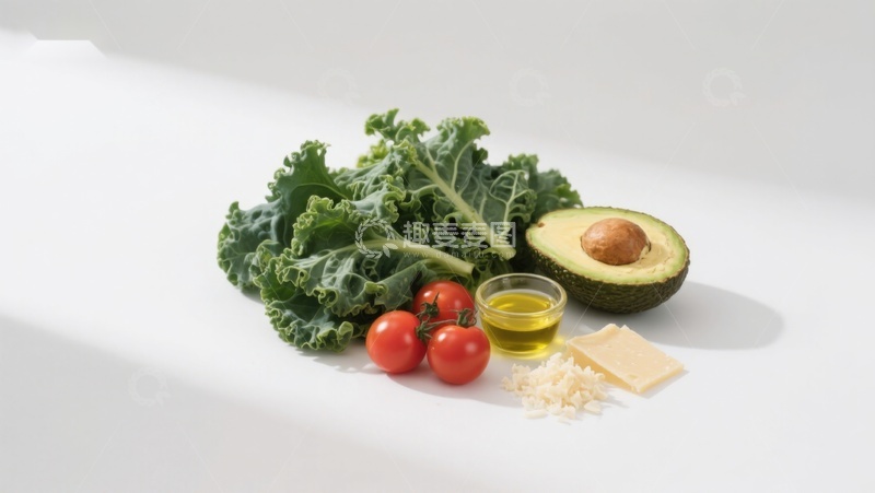 高清大图下载【趣麦麦图】新鲜蔬菜与健康食材组合