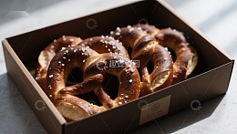 盒装椒盐卷饼特写