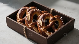 盒装椒盐卷饼特写