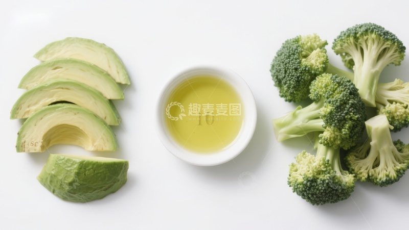 高清大图下载【趣麦麦图】牛油果西兰花与橄榄油