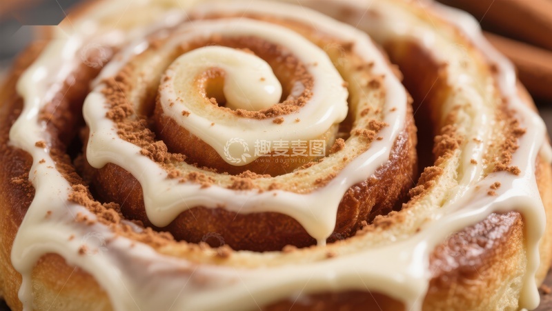 高清大图下载【趣麦麦图】香甜肉桂卷特写