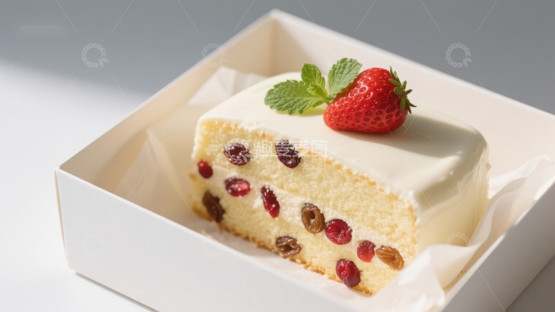 高清大图下载【趣麦麦图】草莓奶油蛋糕切片