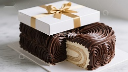 巧克力蛋糕卷配礼盒