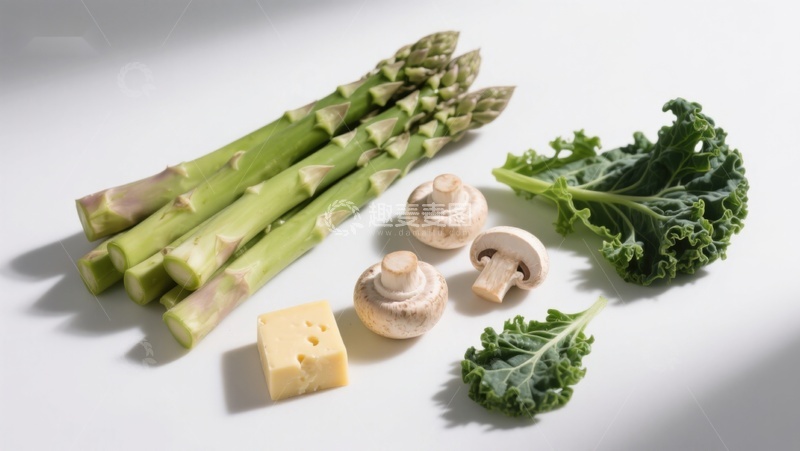 高清大图下载【趣麦麦图】新鲜蔬菜与奶酪食材组合