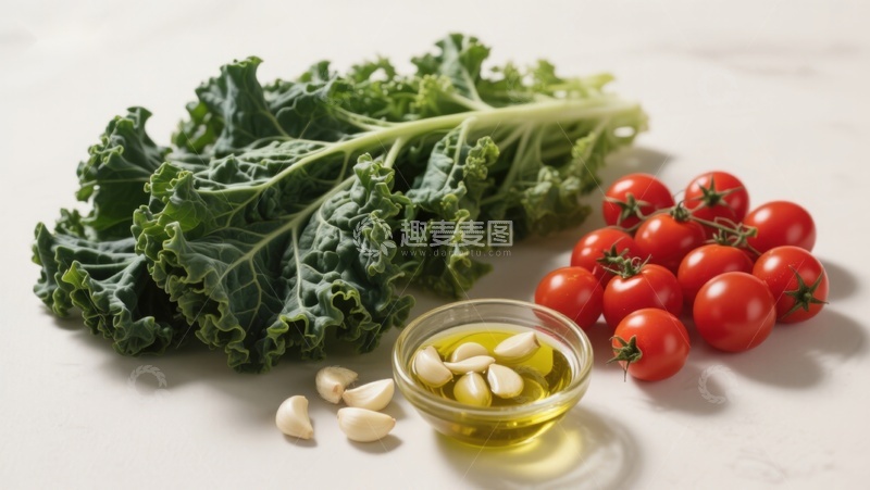 高清大图下载【趣麦麦图】新鲜蔬菜与橄榄油组合