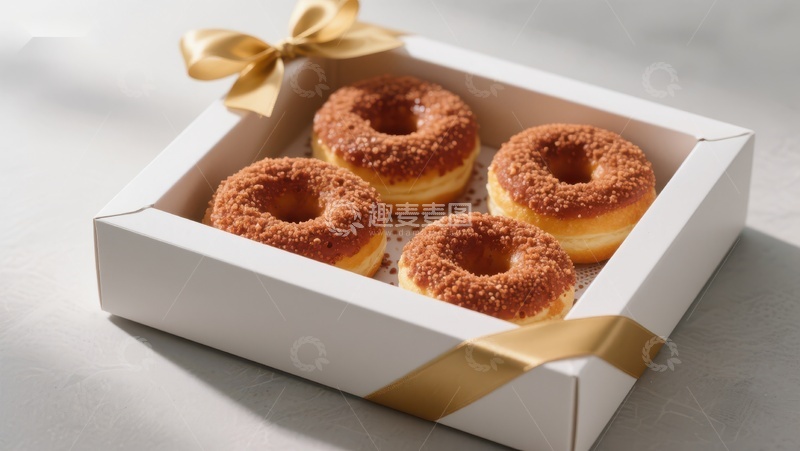 高清大图下载【趣麦麦图】精美礼盒装甜甜圈