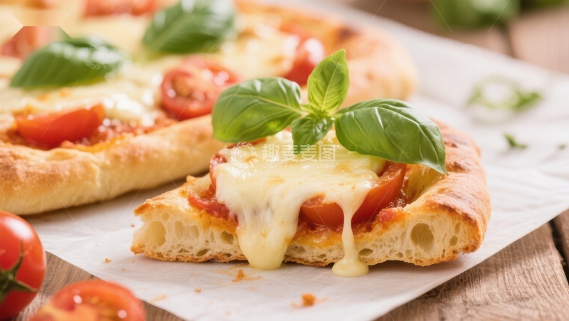 高清大图下载【趣麦麦图】新鲜出炉的意式披萨