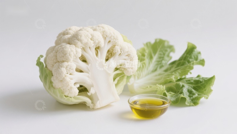 高清大图下载【趣麦麦图】花椰菜与橄榄油静物