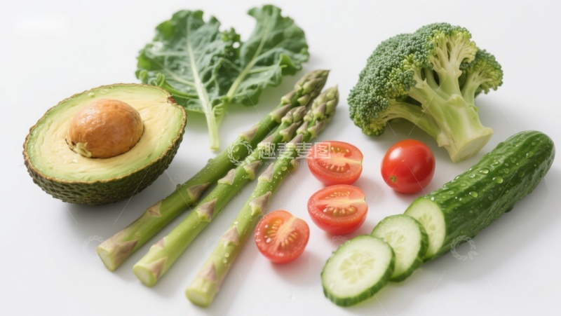 高清大图下载【趣麦麦图】新鲜蔬菜与牛油果摆拍