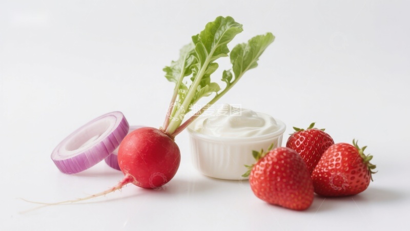 高清大图下载【趣麦麦图】新鲜蔬果与酸奶摆拍