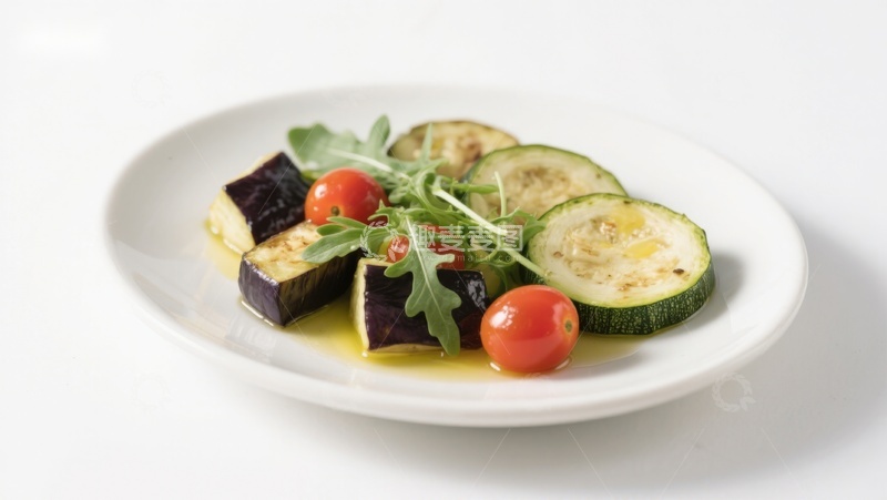 高清大图下载【趣麦麦图】烤蔬菜沙拉盘