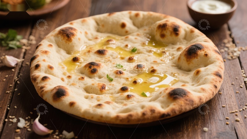 高清大图下载【趣麦麦图】香脆烤制的黄油馕饼