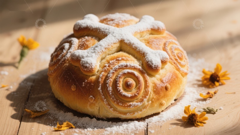 高清大图下载【趣麦麦图】精致面包撒上糖粉