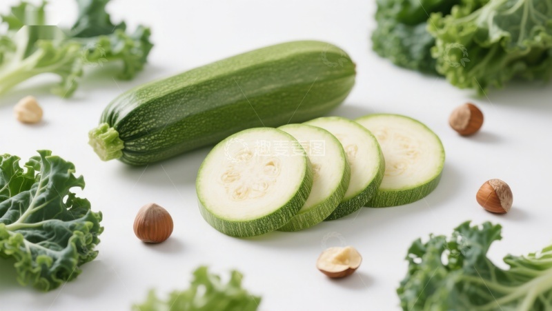 高清大图下载【趣麦麦图】新鲜蔬菜与坚果的静物摆拍