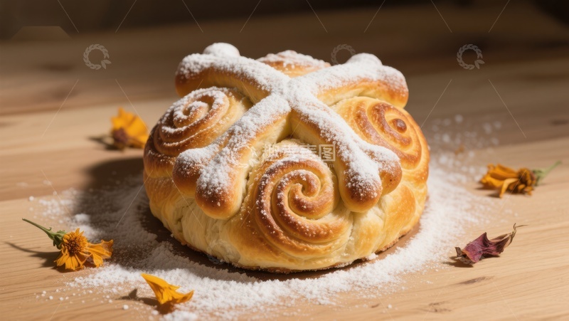 高清大图下载【趣麦麦图】精致面包撒上糖粉