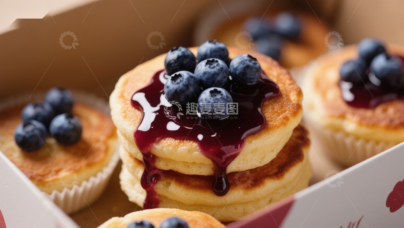 高清大图下载【趣麦麦图】蓝莓酱淋面的小蛋糕