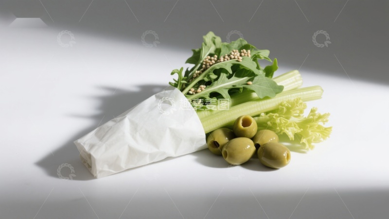 高清大图下载【趣麦麦图】蔬菜与橄榄的静物组合