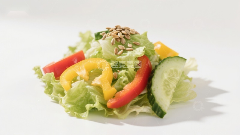 高清大图下载【趣麦麦图】新鲜蔬菜沙拉特写