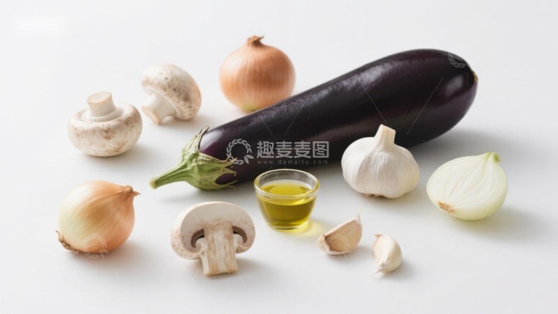 高清大图下载【趣麦麦图】新鲜蔬菜与调味料摆拍