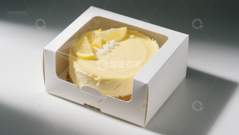 高清大图下载【趣麦麦图】柠檬芝士蛋糕，清新美味