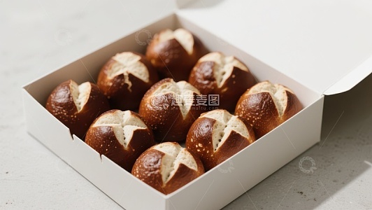 盒装迷你椒盐卷饼