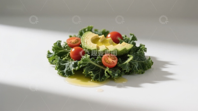 高清大图下载【趣麦麦图】牛油果番茄羽衣甘蓝沙拉