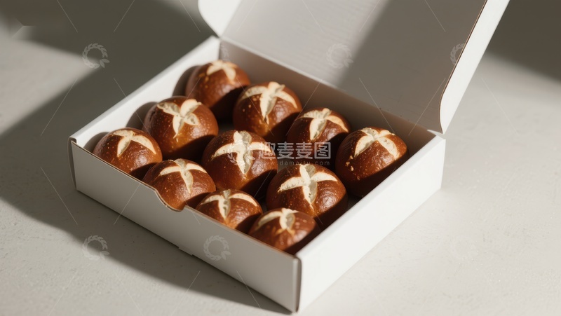 高清大图下载【趣麦麦图】盒装新鲜面包特写