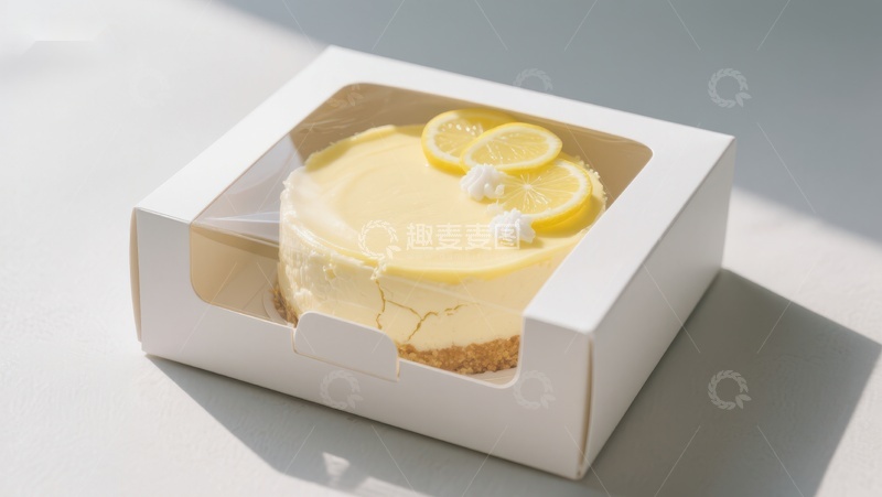 高清大图下载【趣麦麦图】柠檬芝士蛋糕，清新美味