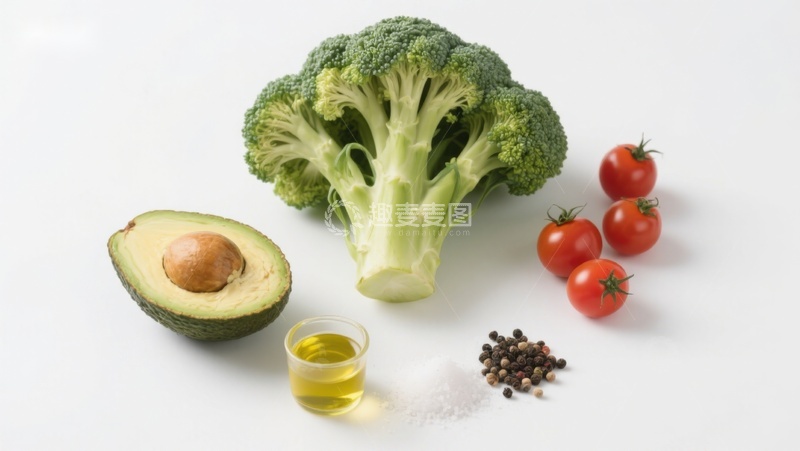 高清大图下载【趣麦麦图】新鲜蔬菜与健康食材组合