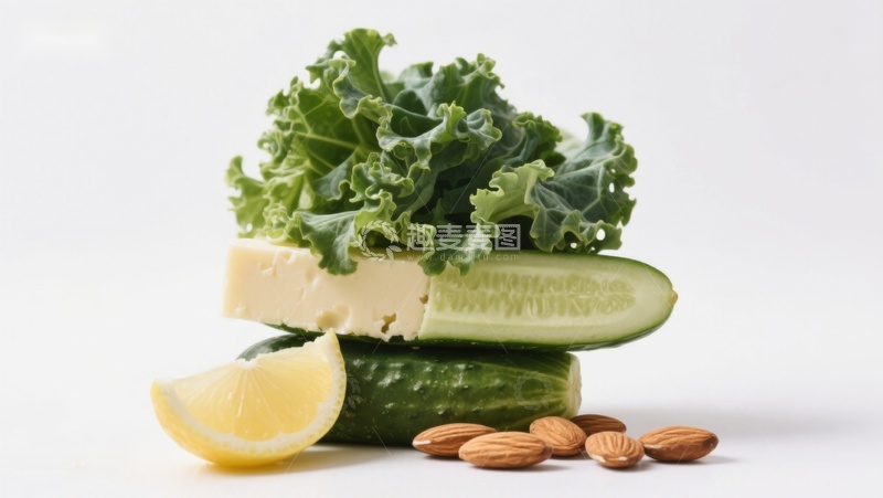 高清大图下载【趣麦麦图】新鲜蔬菜与坚果组合